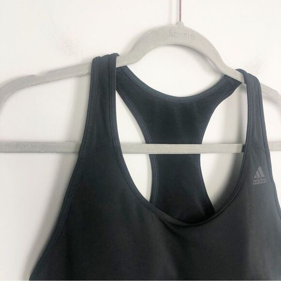 ADIDAS | Black Adjustable Back Lightly Padded Sports Bra Women’s Size Large - Picture 2 of 8